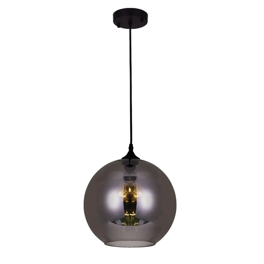 2 Light Mini Pendant with Transparent Smoke Shade