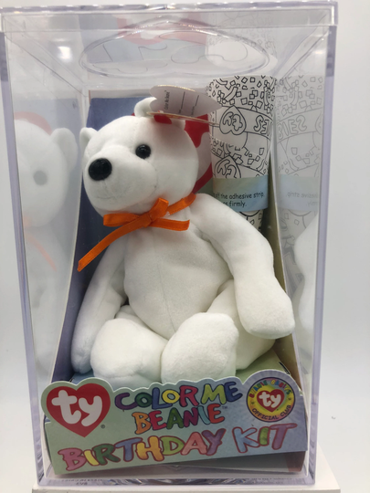 Color Me Beanie Birthday Bear, Ty Baby