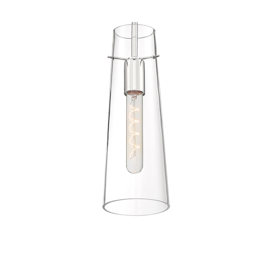 Alondra 1-Light Mini Pendant Fixture - Polished Nickel Finish with Clear Glass - Polished Nickel - Polished Nickel