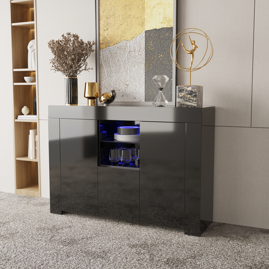 Multifunctional Sideboard Storage Cabinet with LED Light