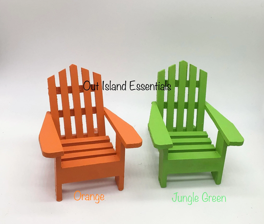 Painted Miniature Adirondack Chair I Finished Wood Fairy Dollhouse Cake Topper Assorted Color Mini Chairs