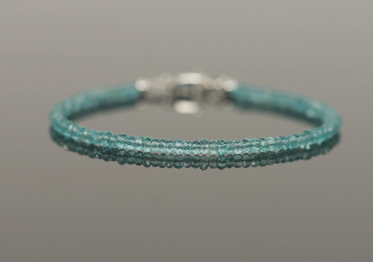 Dainty Light Blue Apatite, Apatite Bracelet, Natural Gemstone Bracelet