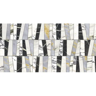 Decor Tesserae 24" x 47" Porcelain Marble Look Subway Wall & Floor Tile