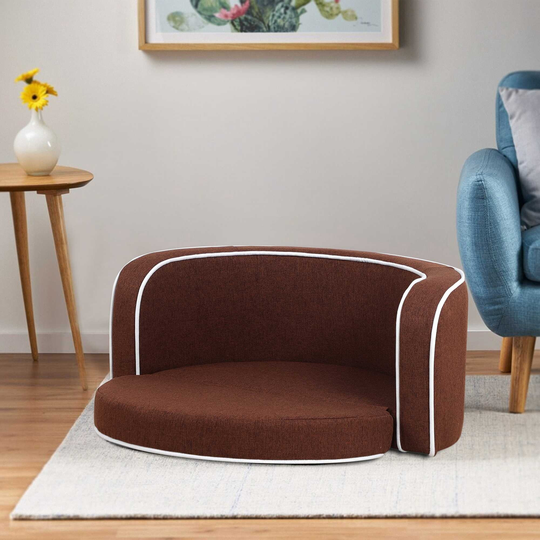 30" Round Pet Sofa, Dog sofa, Dog bed, with Wooden Structure