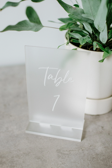 Frosted Acrylic Table Numbers