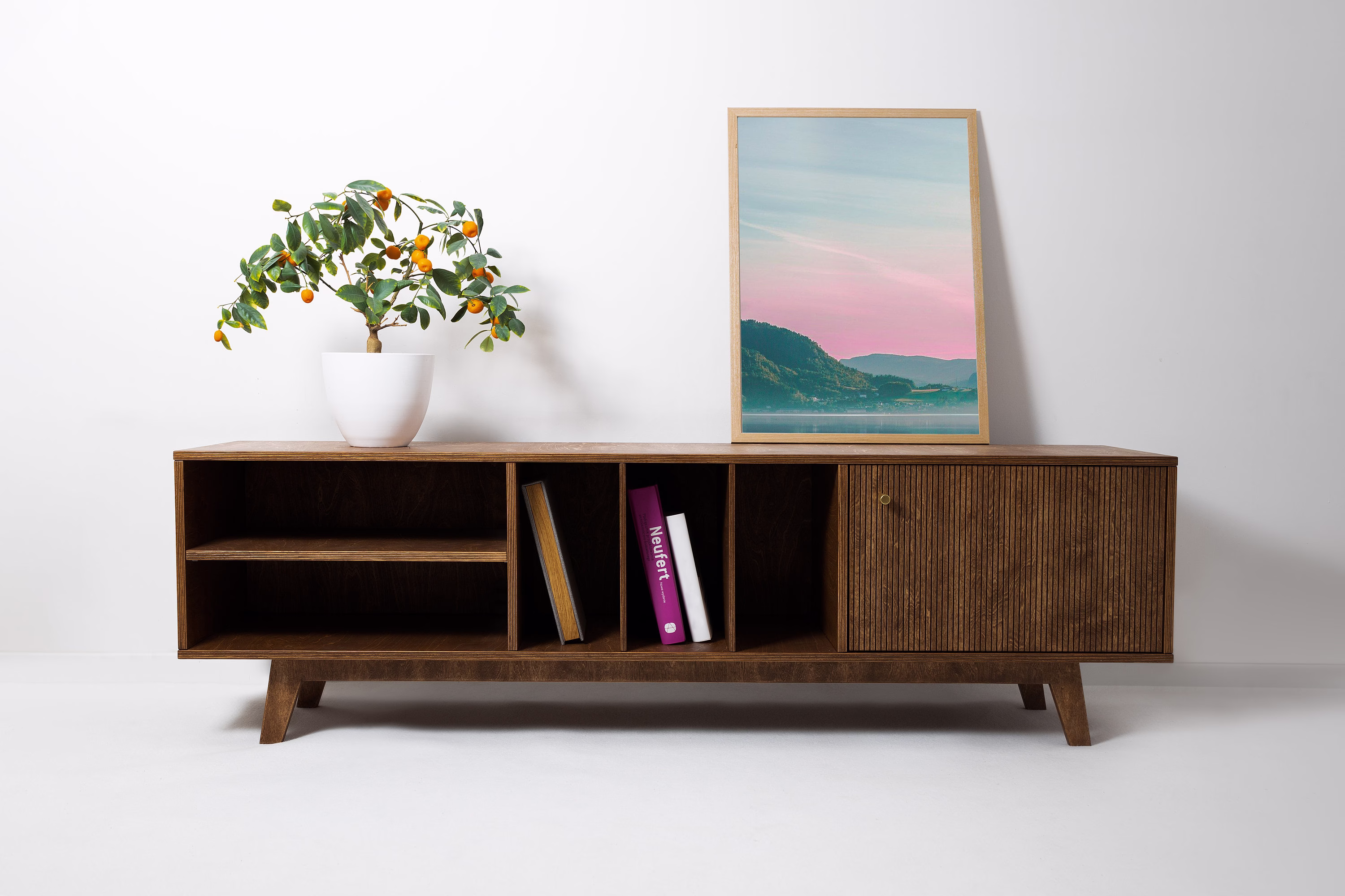 Sideboard, Record Player Stand, Media Console, Vintage Cabinet, Vinyl Storage, Turntable Mid Century Modern Furniture, Guti