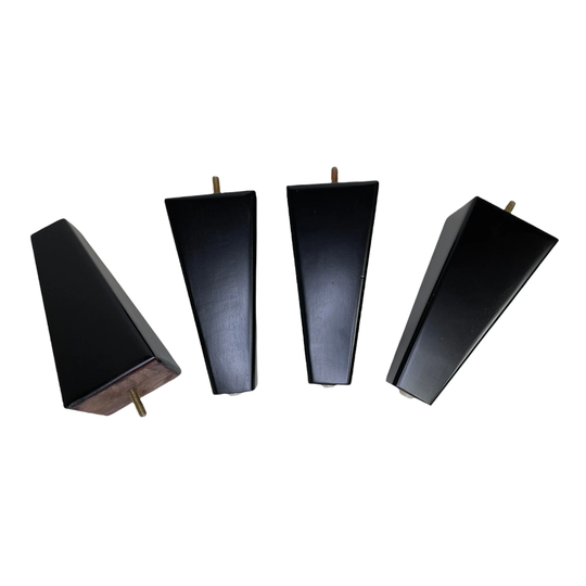 Profurnitureparts 7 Inch Espresso Finish Square Tapered Pyramid Wood Sofa Legs Set Of 4
