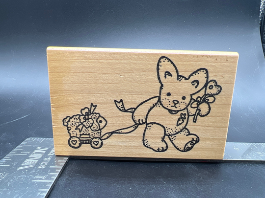 Baby Bunny With Toys Rubber Stamp Used View All Photos