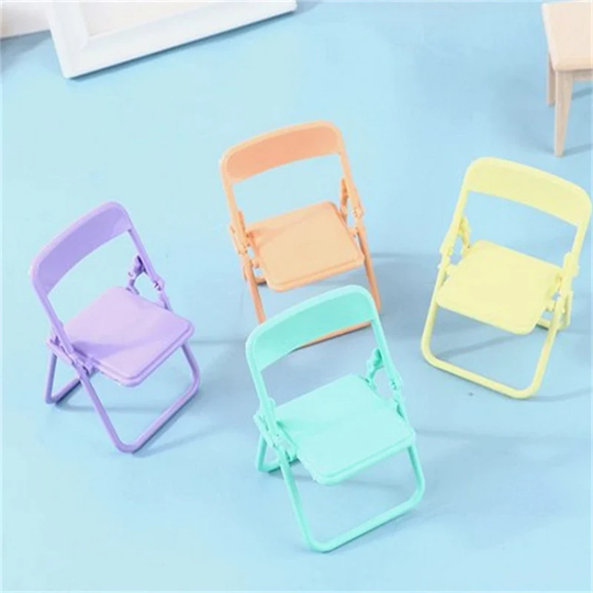 1Pc 112 Mini Chair Dollhouse Miniature Armchair Folding Back Furniture Model House Home Decor Kids Toy