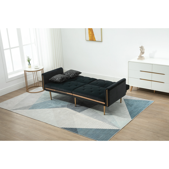 73.23" Loveseat Sofa Velvet Convertible Futon Sofa & Sofa Bed Living Room Accent Sofa