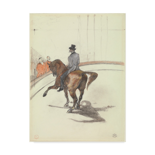 Henri De Toulouse Lautrec 'At The Circus The Spanish Walk' Canvas Art - Multi-color