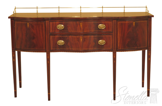 47521Ec Henkel Harris Inlaid Mahogany Federal Sideboard W. Brass Gallery