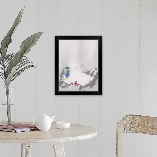 "Down the Street I" Black Framed Print