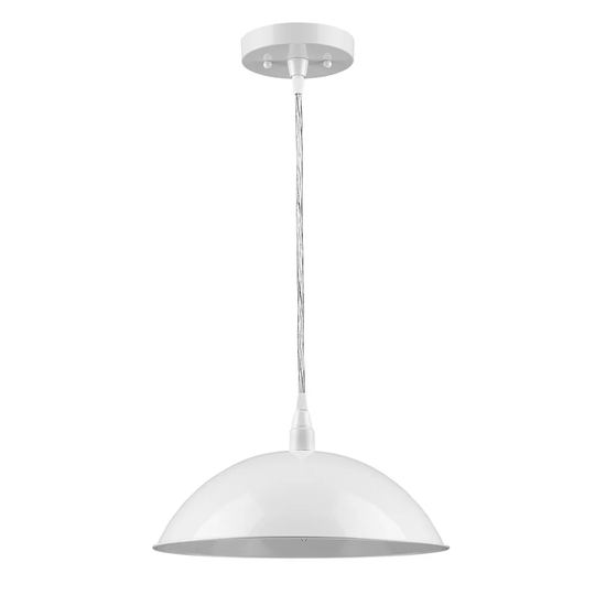 Layla 1-light/12-inch White Pendant
