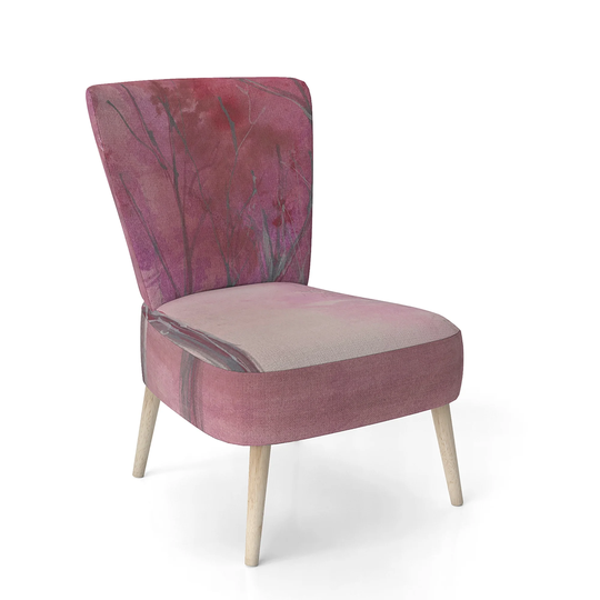 Designart 'Pink Forest' Upholstered Traditional Accent Chair