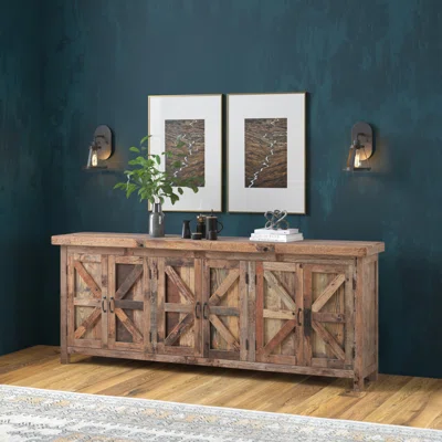 Whittaker 84" Wide Solid Wood Sideboard
