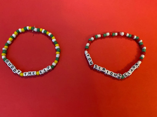 Christmas Movie Bracelets Stretchy Beaded Super Cute For The Holidays