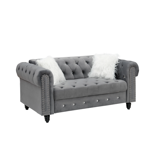 Chesterfield Style Roll Arm Sofa