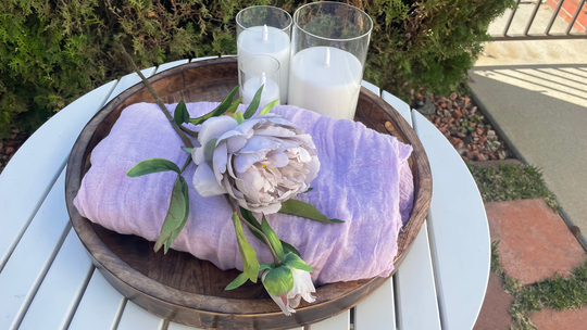 Lavender Gauze Table Runner Hand Dyed, Wedding Cheesecloth Table Runner, Any Color, Decor Gauze, Bridal, Party