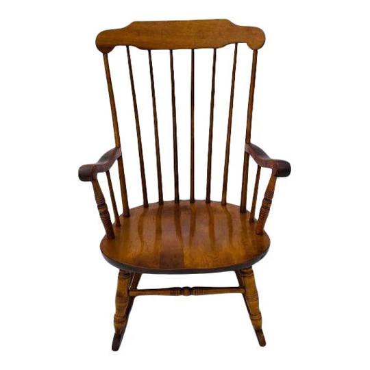 Vintage S. Bent & Bros. Hard Rock Maple Rocking Chair, 150 Miles From Our Zip Code | 06426 To Yours Free Delivery