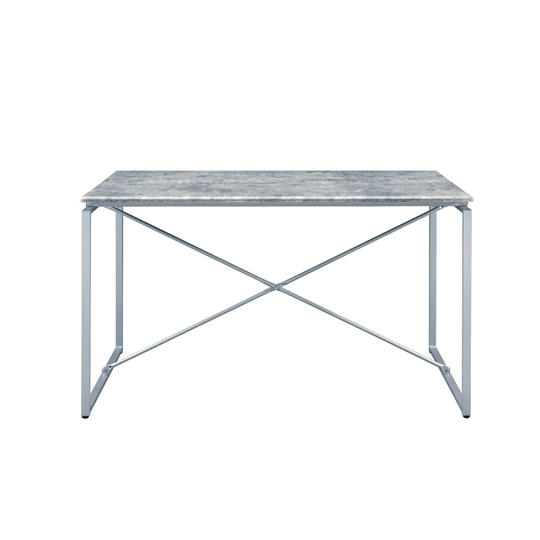 Rectangular Dining Table in Silver Finish