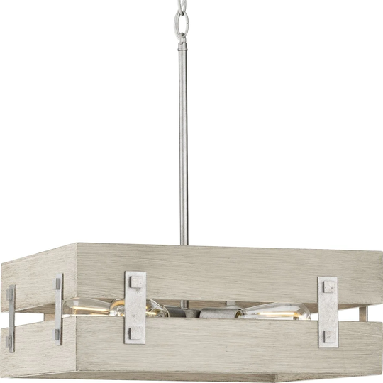 Hemsworth Collection Galvanized Four-Light Pendant - 13.000" x 24.750" x 24.750"