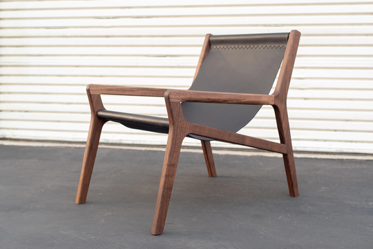 Huxley Sling Chair | Solid Wood & Top Grain Vegetable Tanned Leather