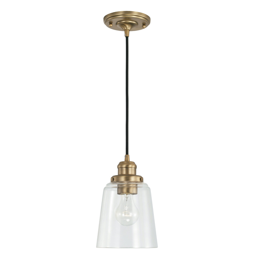 Urban 1-light Mini Pendant w/ Clear Glass