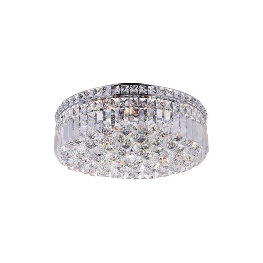 Guisseppe Lighting R Four Light Flush Mount Colosseum Chrome - Exact Size