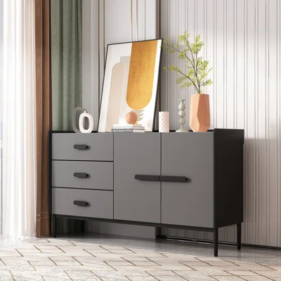 Silwell 55.1" Wide 3 Drawer Sideboard