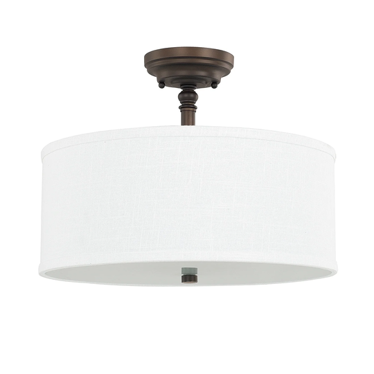 Loft 3-light Burnished Bronze Semi-Flush Mount - Burnished Bronze - Burnished Bronze