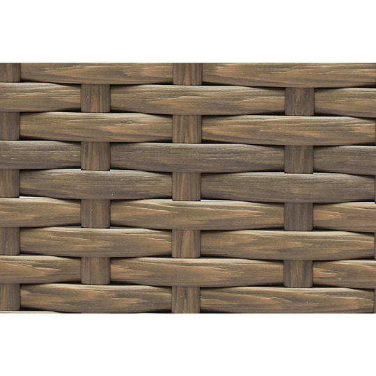 Kinbor Glass Top Outdoor Wicker Patio Coffee Table w/ Storage