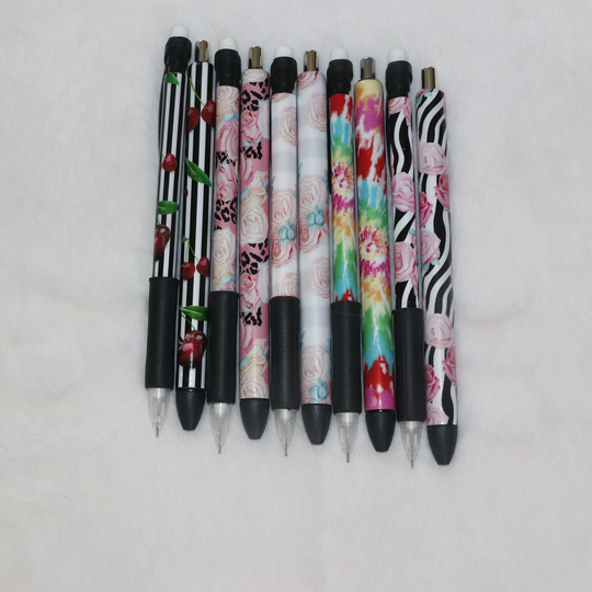 Resin Pen & Pencil Set | Cute Back To Office School Supply Pattern Gel Mechanical Or Individual