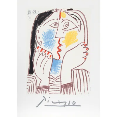 Tete Appuyee Sur Les Mains II by - Painting on