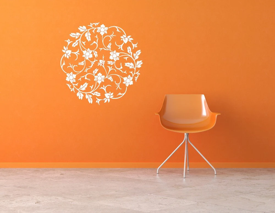 Medallion Wall Decal, Ceiling Decoration, Floral Asian Artwork, Asia Vine Decor, Baby Shower, Wedding Art, Table Top Design, Home Gifts