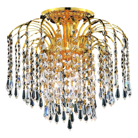 Falls 4-Light 16 in. Flush Mount (Available in Chrome and Gold)