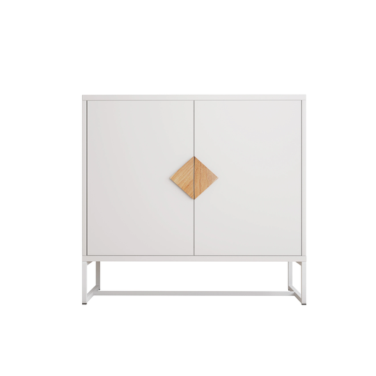 Solid wood square shape sideboard