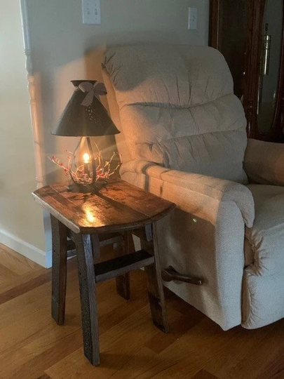 21" Bourbon Barrel End Table & Nightstand