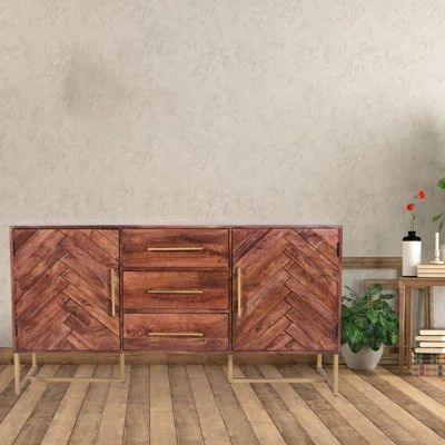 56" Wide Mango Solid Wood Sideboard