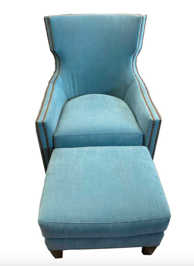 Accent Chair By Wesley Hall - #699 Luna & Ottoman