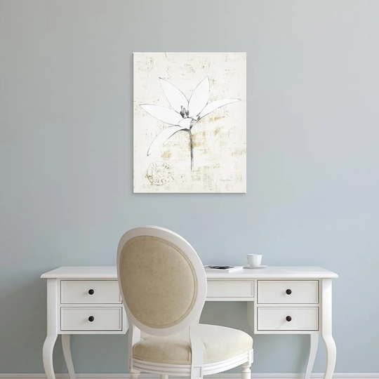 Easy Art Prints Avery Tillmon's 'Pencil Floral XII Gold' Premium Canvas Art