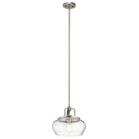 Kichler Lighting Davenport Collection 1-light Antique Pewter Pendant/Semi-Flush Mount
