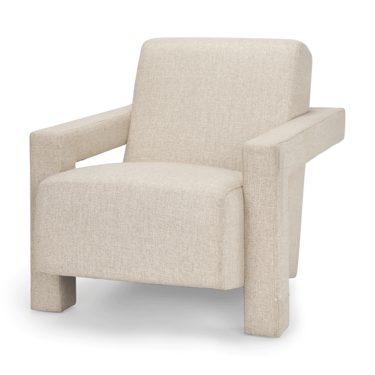 Sovereign Beige Fully Upholstered Accent Chair - 28.2"W x 34.7"D x 29.5"H