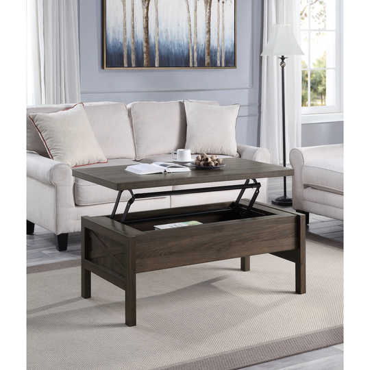 Coffee Table Rectangular Walnut Coffee Table Lift Top 1 Storage Included Lift Top Compartment