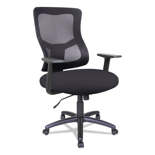Alera Elusion Ii Series Mesh Mid-Back Swivel/Tilt Chair, Supports Up To 275 Lb, 18.11" To 21.77" Seat Height, Black