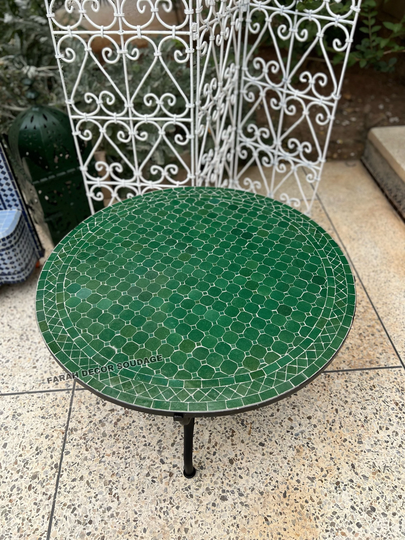 Moroccan Mosaic Table Handmade, Handcrafted Round Outdoor/ Indoor Table, Multi-Color Decor