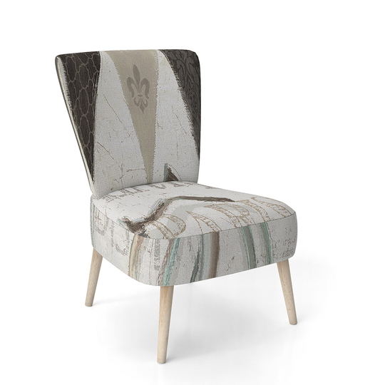 Designart 'French Bicycle Flea Market II' Upholstered Vintage Accent Chair