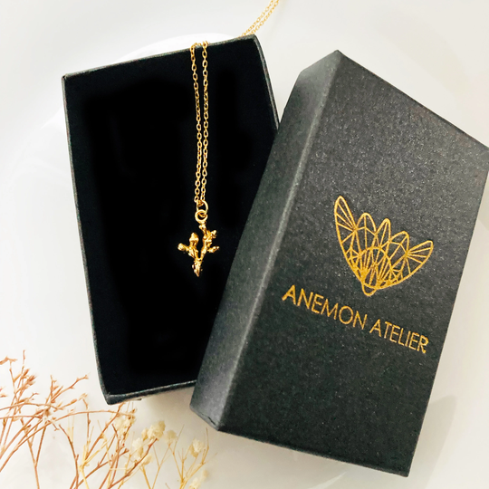 Gold Cactus Necklace, Desert Pendant, Minimalist Personalized Girl Cactus Lover, Gift For Friend, Botantical