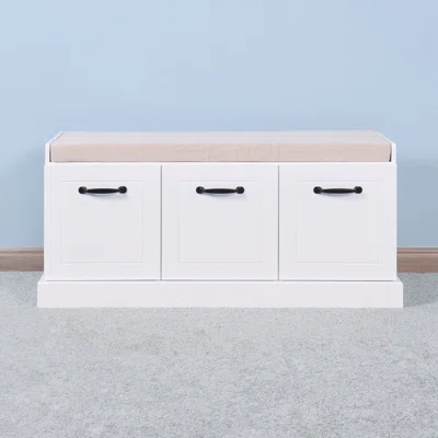 Upholstered Drawer Storage Bench