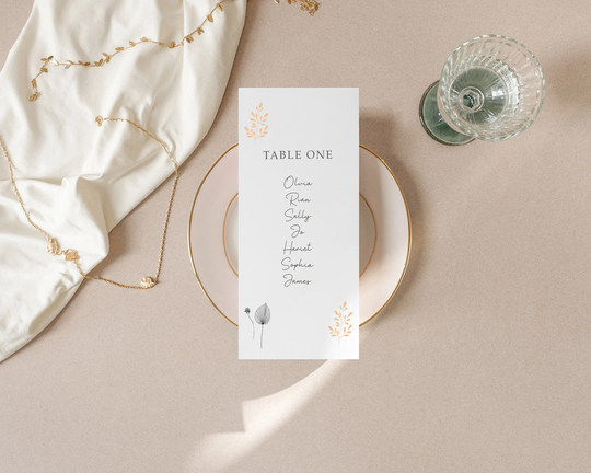 Wedding Table Plan Tags - Natural Design